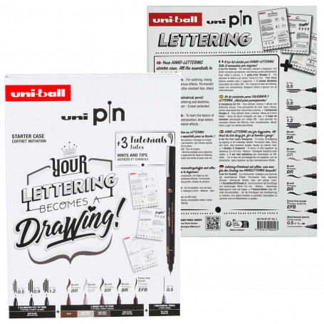 Kit Rotuladores Calibrados Inicación al Lettering Uni Ball