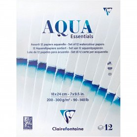 Bloc Papeles Acuarela Aqua Essentials Clairefontaine