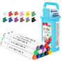 Maletín Azul de Doble Punta 12 colores Sketch Marker Colorun