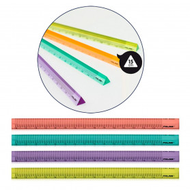 Regla Triangular 15cm Serie New Look Milan Colores Surtidos