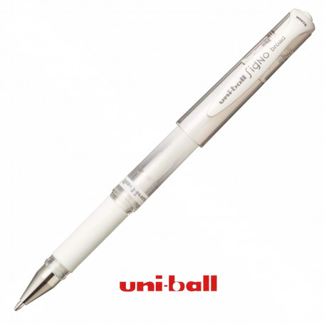 Roller Signo Broad 1.0 UM-153 Blanco Uni Ball