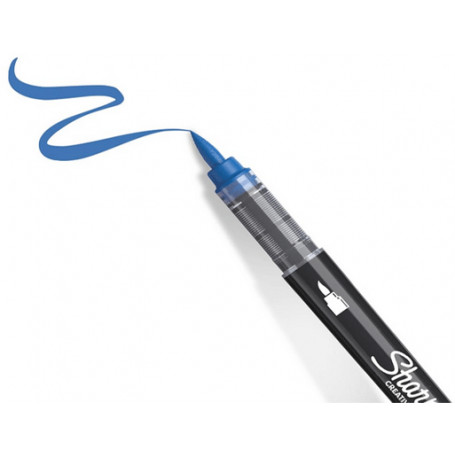 Rotulador punta Pincel Azul Sharpie
