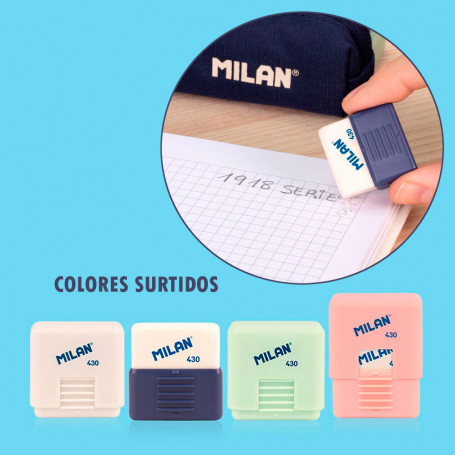 Goma Miga de Pan 430 con Funda School Milan Colores Surtidos