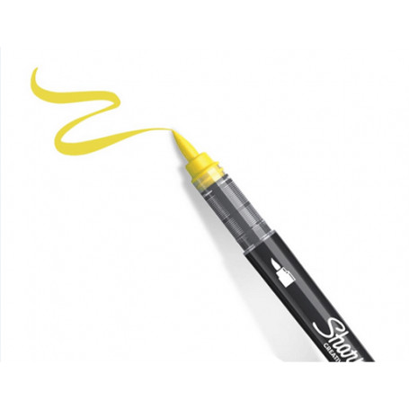 Rotulador punta Pincel Amarillo Sharpie