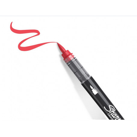 Rotulador punta Pincel Rojo Sharpie