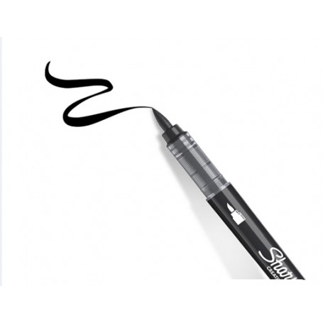 Rotulador punta Pincel Negro Sharpie