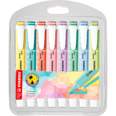 Marcador Stabilo Swing Cool Pack 8 Tonos Pastel