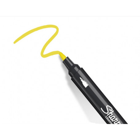 Rotulador Acrilico Amarillo Punta Redonda Sharpie