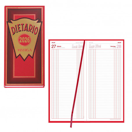 Dietario 2/3 Myrga 2026 Rojo