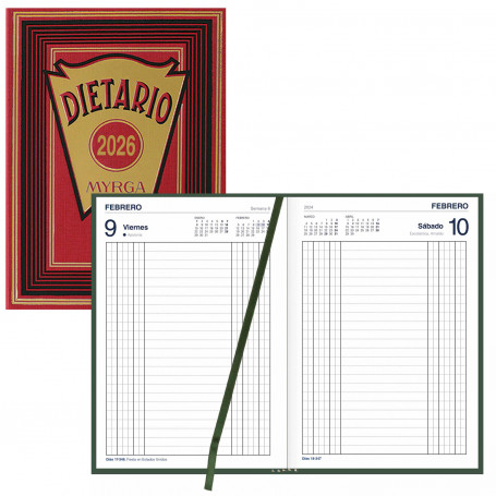 Dietario Octavo Myrga 2026 Rojo