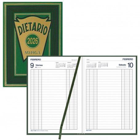 Dietario Octavo Myrga 2026 Verde