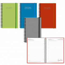 Agenda Día/Página Peñafiel Wire-o Myrga 2026 Colores Surtidos