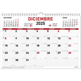 Planning Mensual Espiral 43x31 cm Myrga 2026
