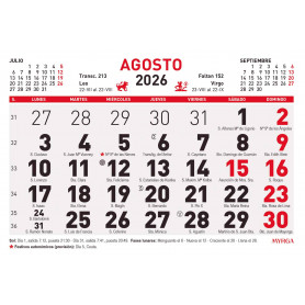 Calendario Mensual 150 x 105 mm Myrga 2026