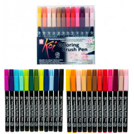 Rotulador punta pincel Koi Sakura Set 24 colores