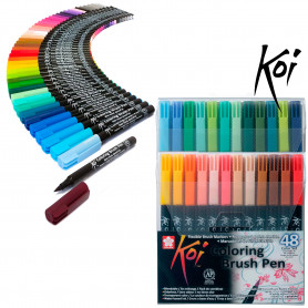 Rotulador punta pincel Koi Sakura Set 48 Colores
