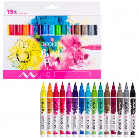 Ecoline Brushpen Set 15 Colores