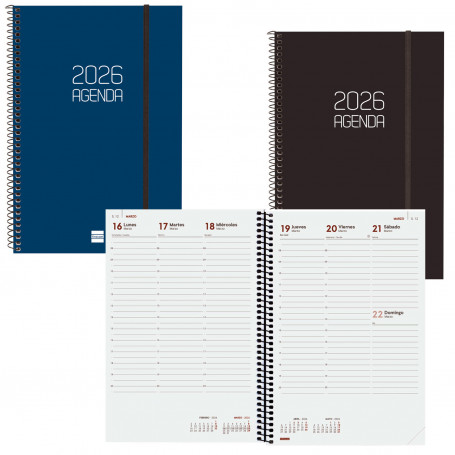 Agenda Opaque E11 Semana Vista Vertical Finocam 2026