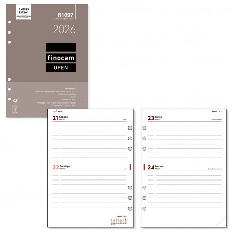 Recambio 2 Días/Página Open R1097 Finocam 2026