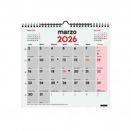 Calendario Pared para Escribir Finocam 2026 Modelo M