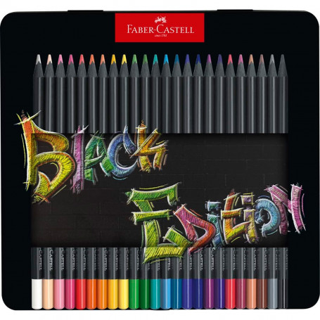 Set Lapiceros Color Black Edition Faber Castell Caja 24 Colores