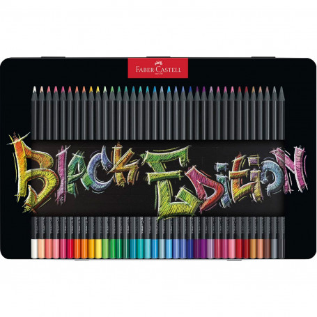Set Lapiceros Color Black Edition Faber Castell Caja 36 Colores