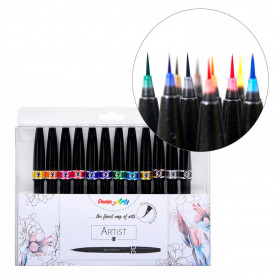 Set Brush Sign Pen Artist 12 Colores Pentel