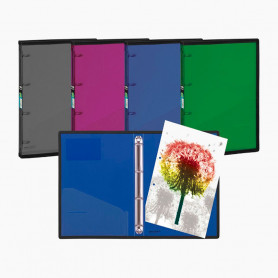 Carpeta PP Traslúcido 4 Anillas Din A4 Foldermate