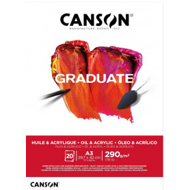 Bloc Graduate Óleo Acrílico 20 Hojas A3 Canson