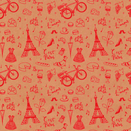 Rollo Papel Regalo Party 70 x 200 cm Apli Kraft + Rojo