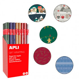 Rollo Papel Regalo Navidad 70 x 200 cm Apli