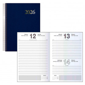Agenda Segovia Día Página Espiral Negro Dohe 2026