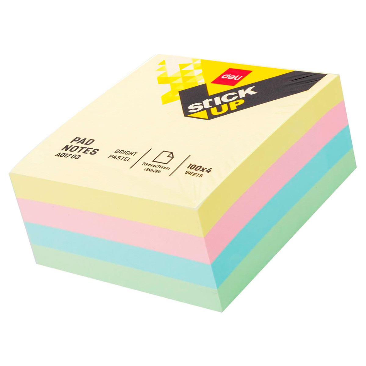 Paquete Con 12 Blocs De Doble Color Con 100 Notas Adhesivas De 3.7 X 7