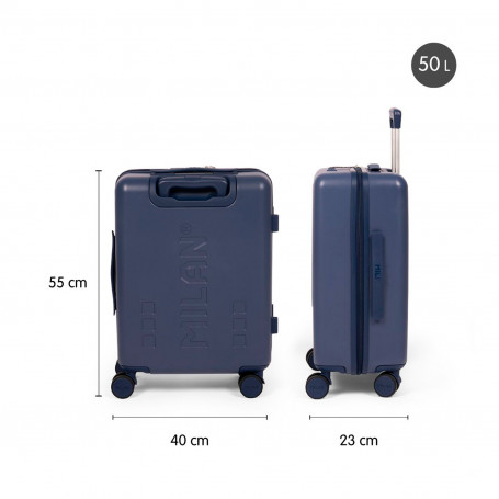 Maleta Cabina Rígida 55cm Milan 430 Since 1918 Azul Dimensiones