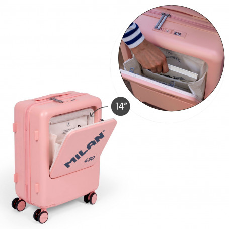 Maleta Cabina Rígida 55cm Milan 430 Since 1918 Compartimento frontal con bolsillos