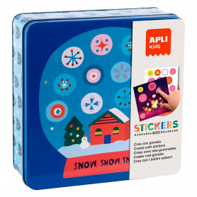 Caja Metálica Juego Gomets Navidad Apli Kids