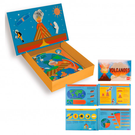 Juegos Magnéticos +5 años Apli Kids Volcanes Contenido