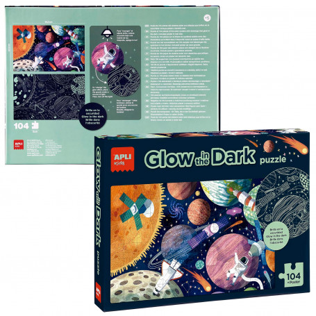 Puzle 104 Piezas Apli Kids Sistema Solar Glow in the Dark