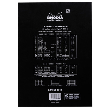 Bloc de Notas con puntos Rodhia A4