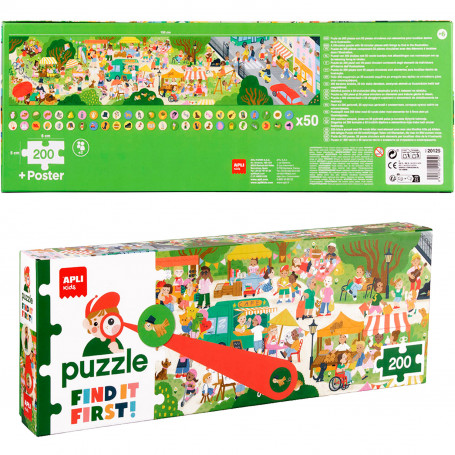 Puzle 200 Piezas Apli Kids Modelo Mercado