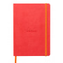 Libreta Rodhia Tapa Blanda A5 Rayado Rojo Coral