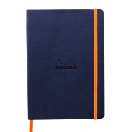 Libreta Rodhia Tapa Blanda A5 Rayado Azul Noche 