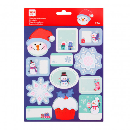 Etiquetas Regalos Navidad Apli Kids Modelo Casita Nevada