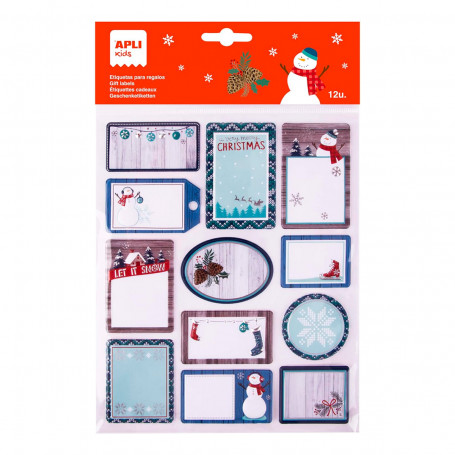  Etiquetas Regalos Navidad Apli Kids Modelo Bolas de Navidad