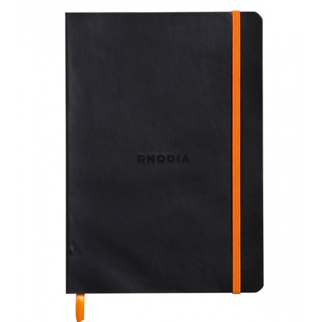 Libreta Rodhia Tapa Blanda A5 Rayado Negro