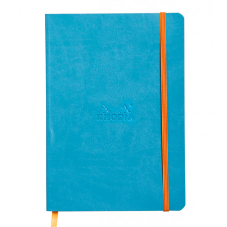 Libreta Rodhia Tapa Blanda A5 Rayado Turquesa