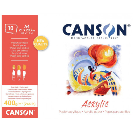 Bloc de Papel para Acrílico Canson A4