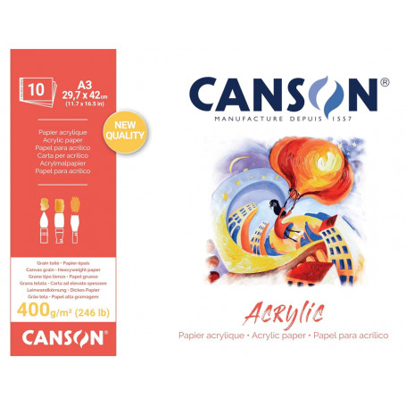 Bloc de Papel para Acrílico Canson A3