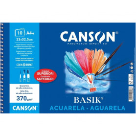 Bloc Acuarela 370grs Basik Canson