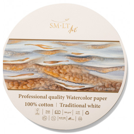 Bloc Acuarela Circular 30.5cm 300grs/m2 Algodón 100% Smlt